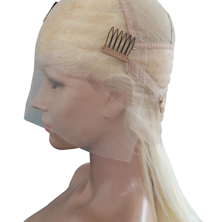 613 Blonde Human Hair Wig Brazilian Full Lace Wig Glueless Wig Cap 30 Inch Hair  LM250